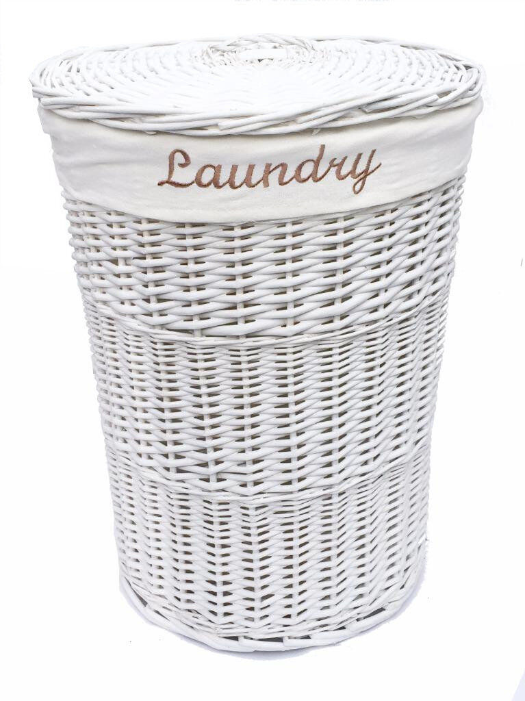 Brambly Cottage Laundry Hamper White Medium (50cm x 37cm x 37cm)