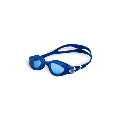 Schwimmbrille ARENA "THE ONE PLUS", blau (blau, blau, blau), Sportbrillen, Damen, Anti-Beschlag Beschichtung, UV-Schutz, PVC-frei, geteiltes Kopfband