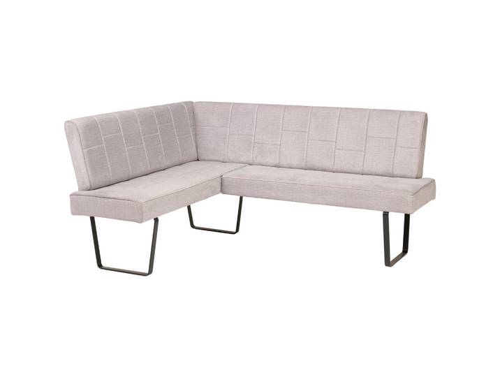 Mid.you Eckbank, Hellgrau, Metall, 3-Sitzer, L-Form, 190x150 cm, Esszimmer, Bänke, Eckbänke