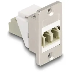 DELOCK Panel Mount Keystone Modul LWC LC Duplex Bu/Bu konisc