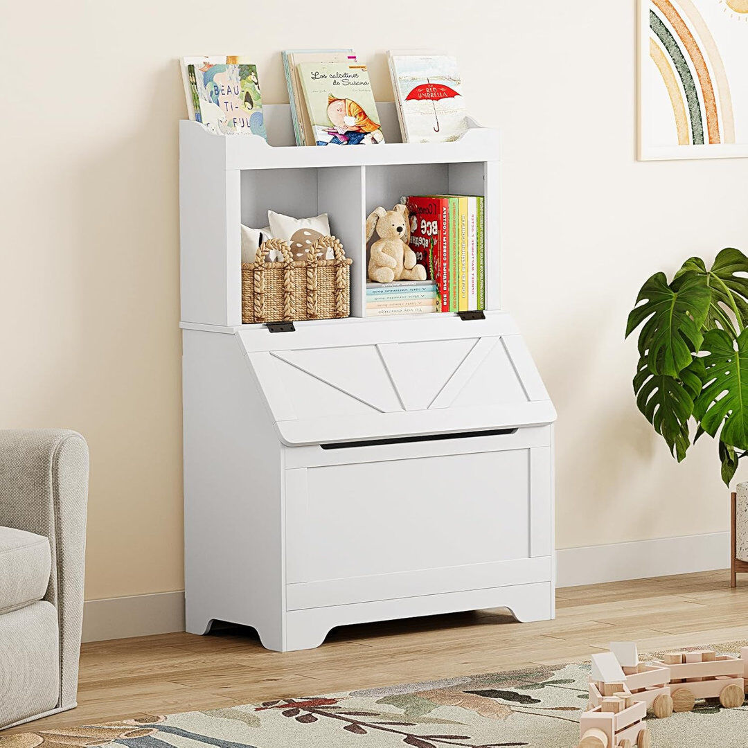 Borough Wharf 122 cm H x 79 cm W Floating Shelf Bookcase White 122cm H X 79cm W X 39.5cm D