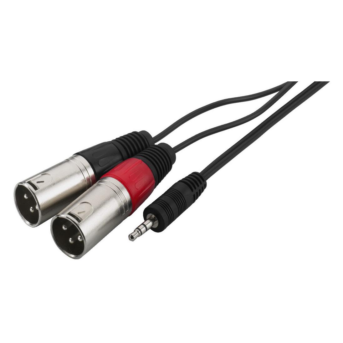 Monacor Audiokabel (1 m, AUX Kabel, XLR Kabel) (MCA-129P)