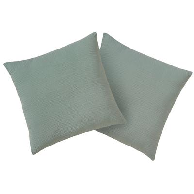 Kissenbezug OTTO HOME "Bailee, 2er-Set, Kuschelige Musselin Qualität, Uni-Style", grün (jade), B:50cm L:50cm, Musselin, Obermaterial: 100% Baumwolle, Kissenbezüge, Kissenbezug, weiche Musselin-Qualität, 50x50 cm, Hotelverschluß