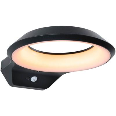 LED Außen-Wandleuchte PAULMANN "Anela 230V", grau (anthrazit), B:24,5cm H:7,1cm T:30,9cm, Leuchten, insektenfreundlich