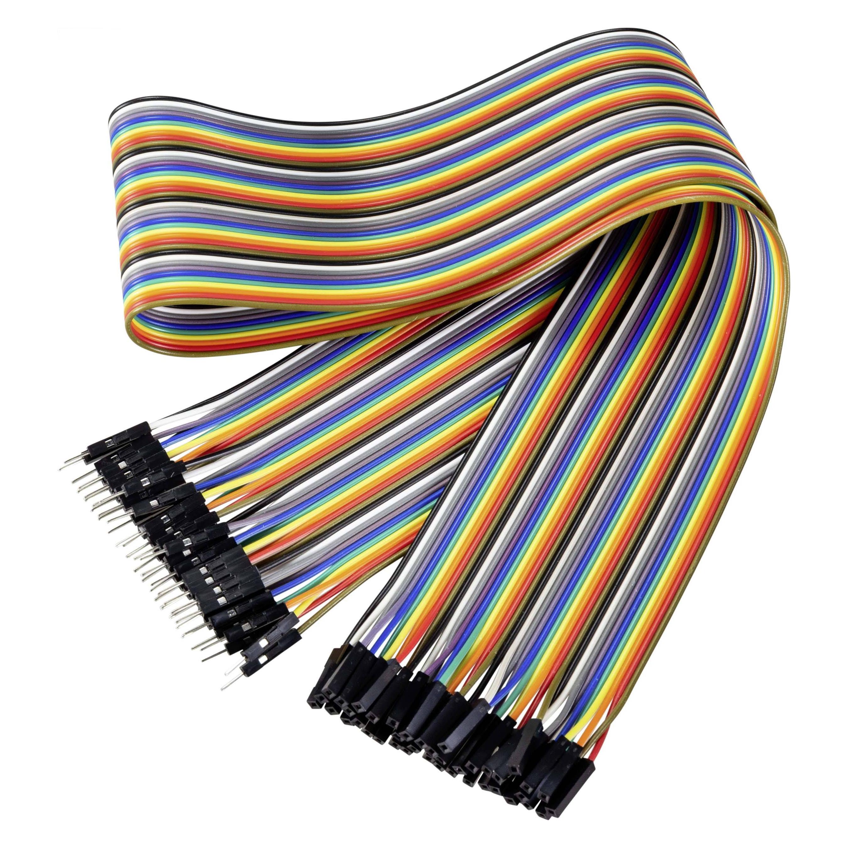 Renkforce Drahtbrücken-Stecker - Drahtbrücken-Buchse 60 cm Flachkabel (RF-4599682)