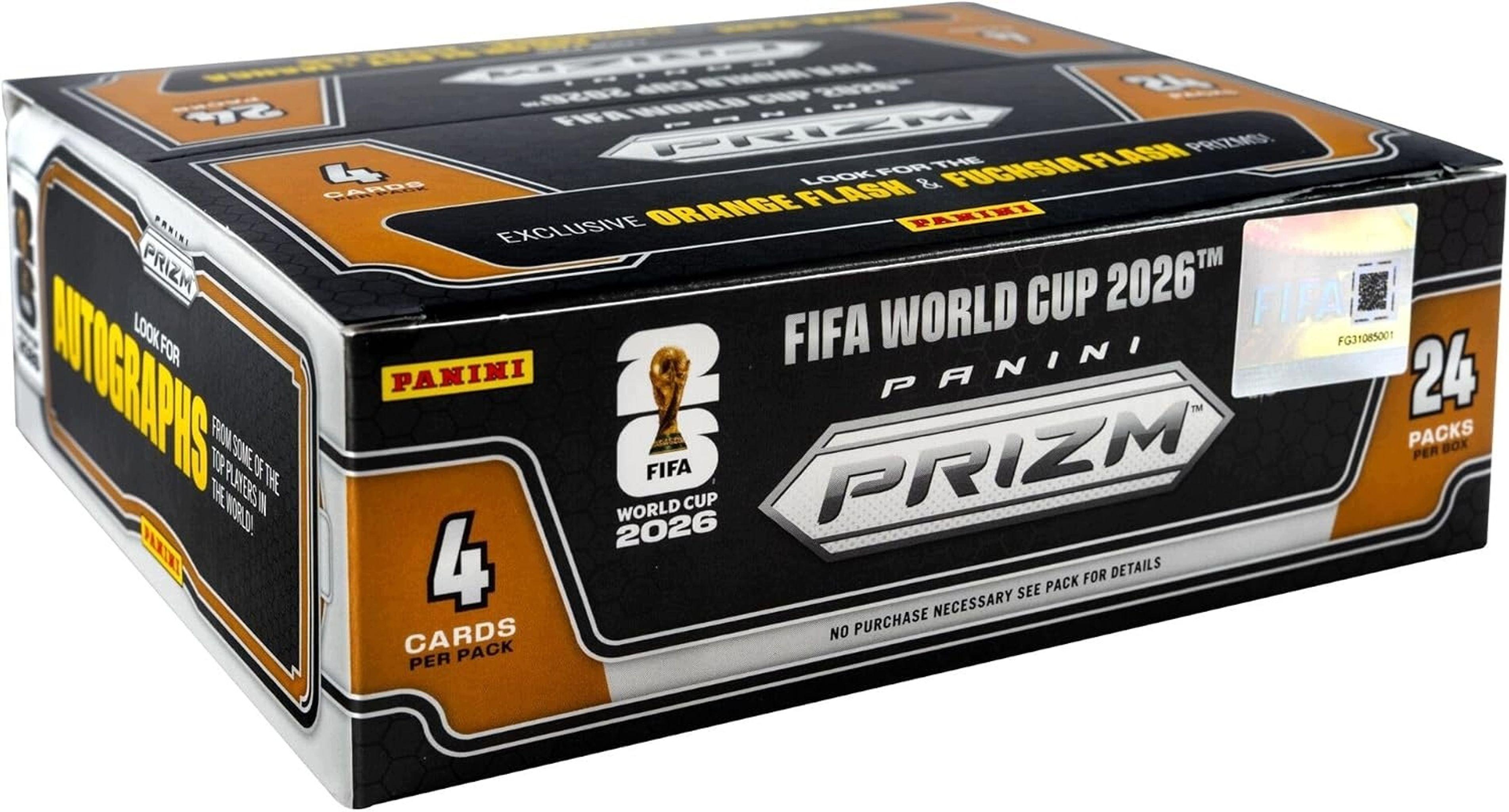Panini Prizm World Cup 2026 Retail Box - BOX OF 24 POUCHES X 4 CARDS = 96 CARDS