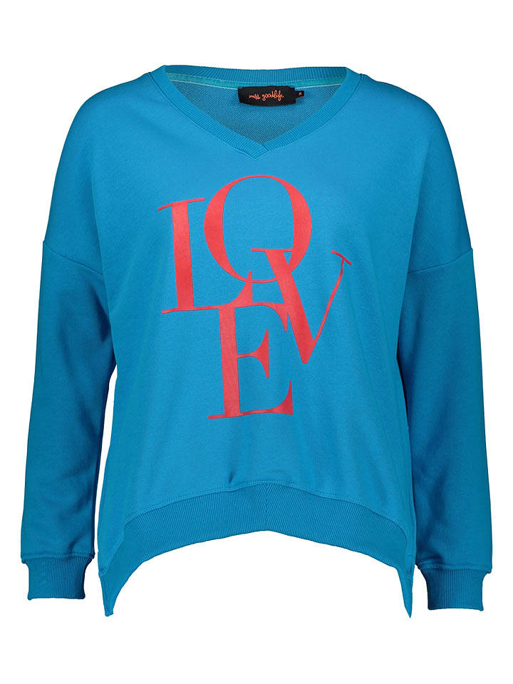 miss goodlife Sweatshirt "LOVE" in Blau - S