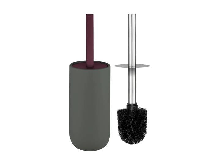 Mette Ditmer Brosse de toilettes Lotus Play, avec 2 têtes de brosse Dark olive