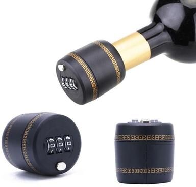 Inspired Deals SecureLock Wine Bottle Cap With Wine Bottle Lock And Combination Bottle Lock For Freshness & Protection red Wine Bottel Opener