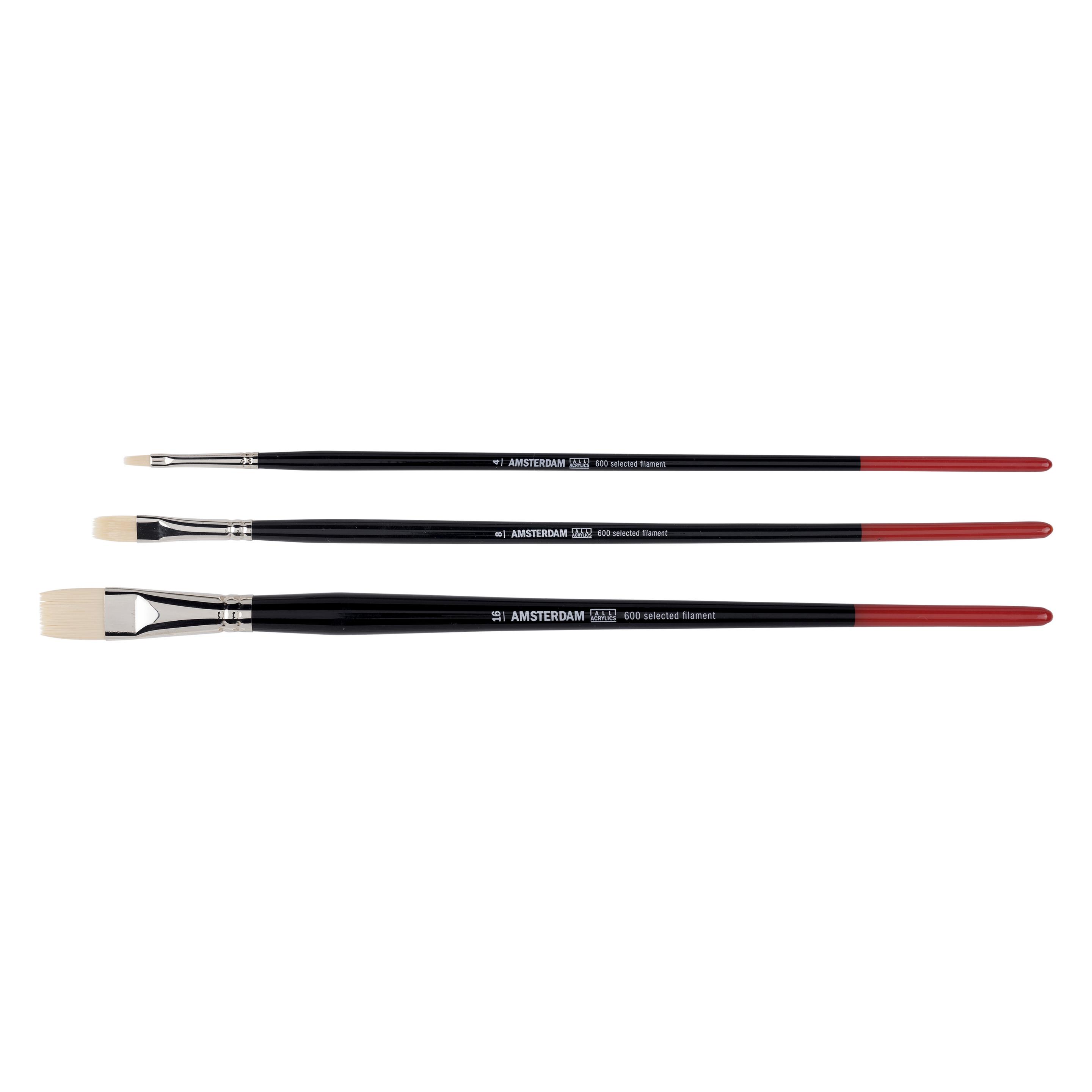 Talens Amsterdam Acryl Pinselset Series 600, M (Nr. 4-8-16) (16 mm) (90960092)