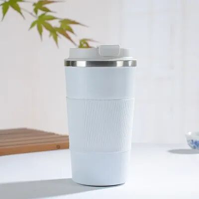 Retailers Go Stainless Steel Reusable Coffee Cup Reusable Travel Coffee Mug For Office & Car white 510ml