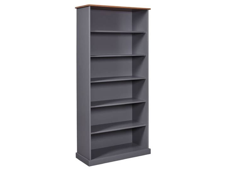 Regal NICLAS 90x190x38,1 cm Massivholz grau