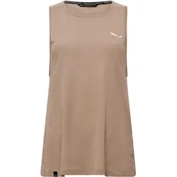 Salewa, Damen, Sportshirt, Women's Agner Hemp/DST Tank (XL), Beige, Braun
