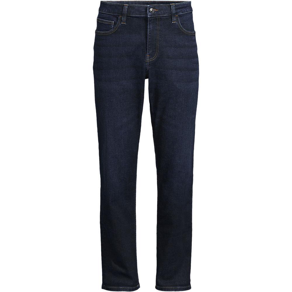 All-Day CoolMax Straight Fit Stretch-Jeans, Herren, size: regular, Blau, by Lands' End