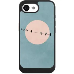 Nivocase Hülle für Apple iPhone 17e Handyhülle NIVOcore Case Schwarz Mond Vogel türkis (Apple iPhone 17e), Smartphone Hülle, Schwarz, Türkis
