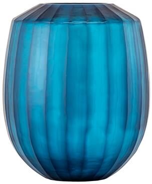 Atlas Lighting and Home Atlas Aria Tall Rounded Blue Glass Vase