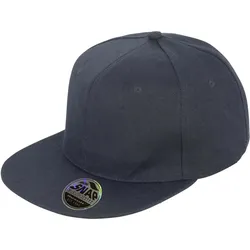 Result Unisex 6-Panel Flat Peak Kappe Flache Cap RC083X black one size