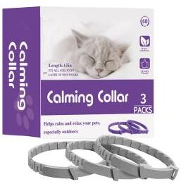 Inspire Essentials CalmPaws Pheromone Calming Collar For Cats Stress Relief Collar gray