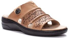 Wide Width Women's Gertie Sandals by Propet in Beige (Size 6 1/2 W)