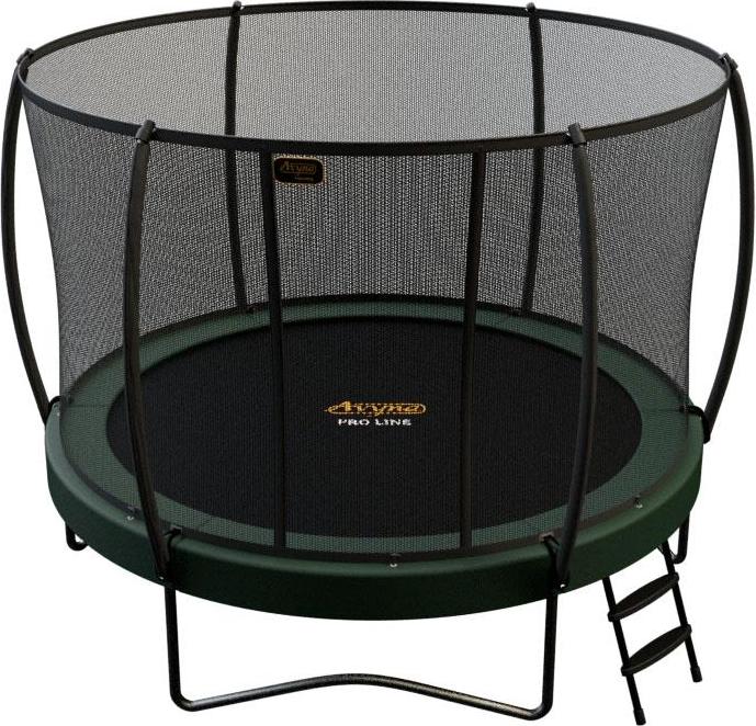 AVYNA Pro-Line Trampolin 245 cm mit Sicherheitsnetz & Leiter rund grün