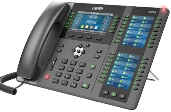 Fanvil X210 Téléphone IP professionnel haut de gamme, 20 lignes SIP avec connectivité Bluetooth et WiFi