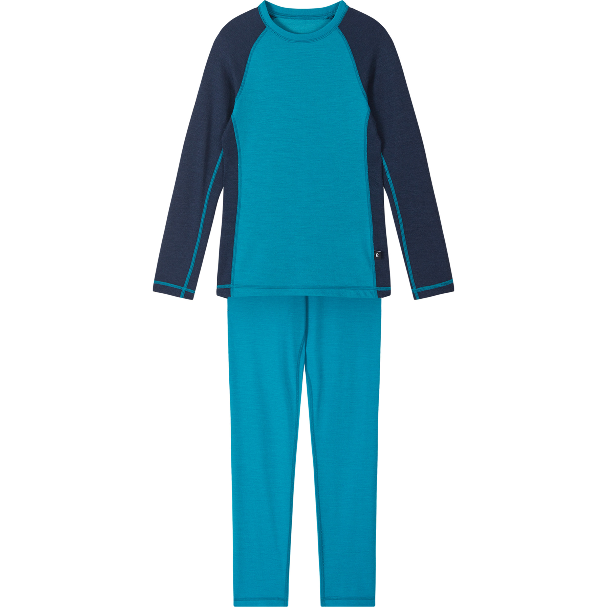 reima Taitoa Unterwäsche Set Kinder Skiunterwäsche blau Größe 100 Trekking Hautfreundlich Merinowolle | Lyocell (Tencel)