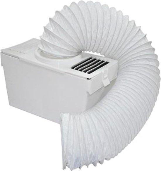 Universele witte opvangbak voor condenswater van droogkasten inclusief slang en slangklemmen