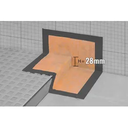 Schlüter Systems KERDI-KERS Abdichtung Formstück Gefälleabdichtung Links Höhe: 28 mm