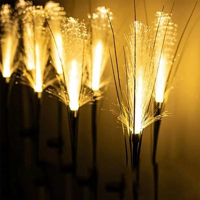 Uplift Picks Solar Bulrush Fiber Optic Garden Lights For Elegant Outdoor Pathway Decor warm Light 1 Pc