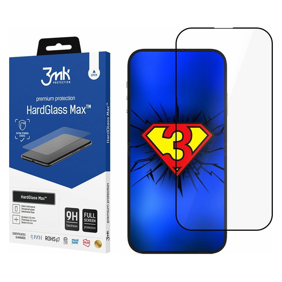 3MK LCD-Sicherheitsglas Hard Glass Max Apple iPhone 14 Plus Schwarz (1 Stk., Apple iPhone 14 Plus) (3mk HardGlass Max Black(206)-0)