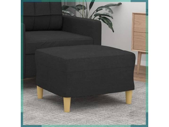 Repose-pied Noir 60x50x41 cm Tissu-FHE349267