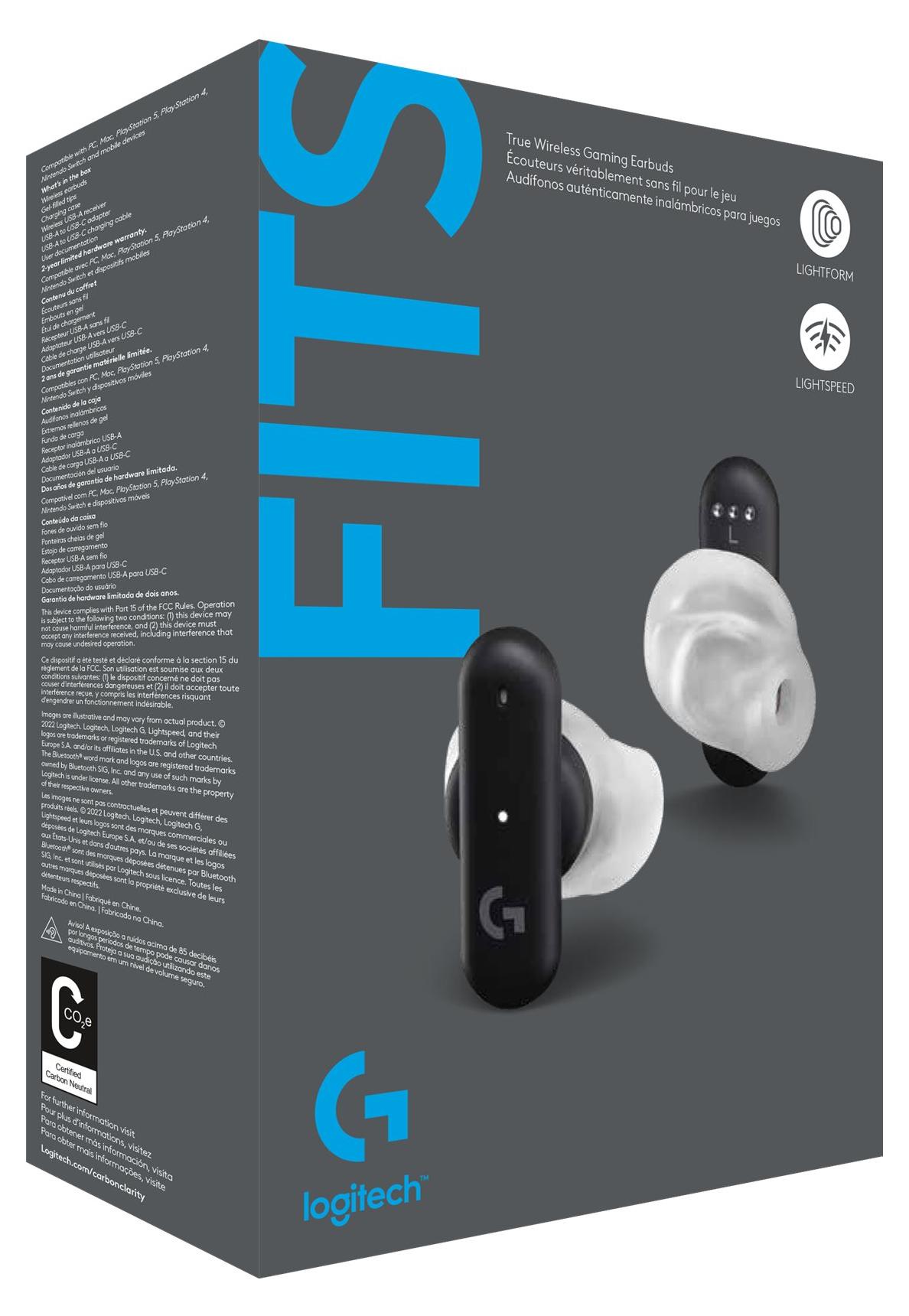 Logitech G FITS, Kabellos, Gaming, 20 - 20000 Hz, Kopfhörer, Schwarz