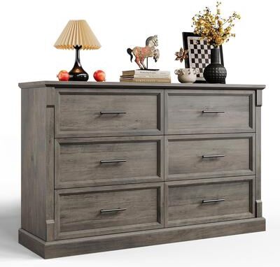 Garvee 6-Drawer Modern Wood Dresser Bedroom Storage Organizer for Living Room