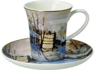 Espressotasse GOEBEL "Claude Monet - Die Elster", bunt, B:12cm H:7cm, Fine China-Porzellan, Trinkgefässe, Espressotasse, Füllmenge 0,1l bunt 7cm
