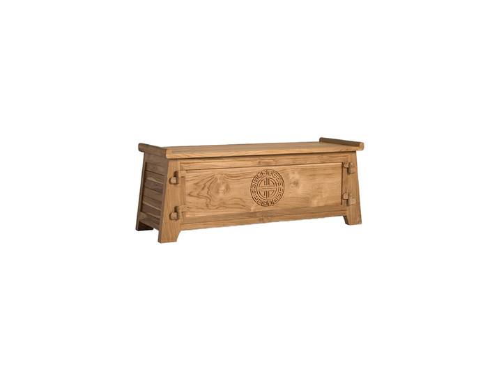 Handgeschnitzte Truhe „Sumbawa“ aus massiven Teakholz Natural Giner & Colomer