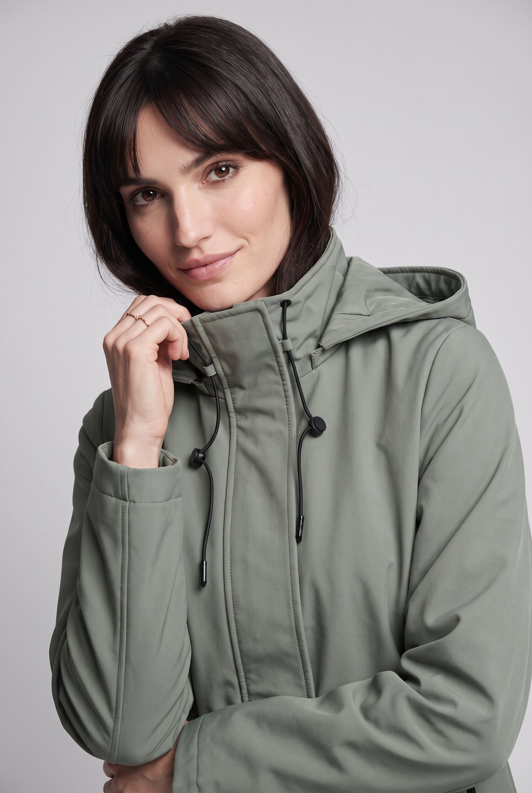 Parka ONLY "ONLKARA LIFE PARKA CC OTW", Damen, Gr. S, grün (shadow), Web, Obermaterial: 100% Polyester, unifarben, relaxed fit, Jacken Parka shadow S