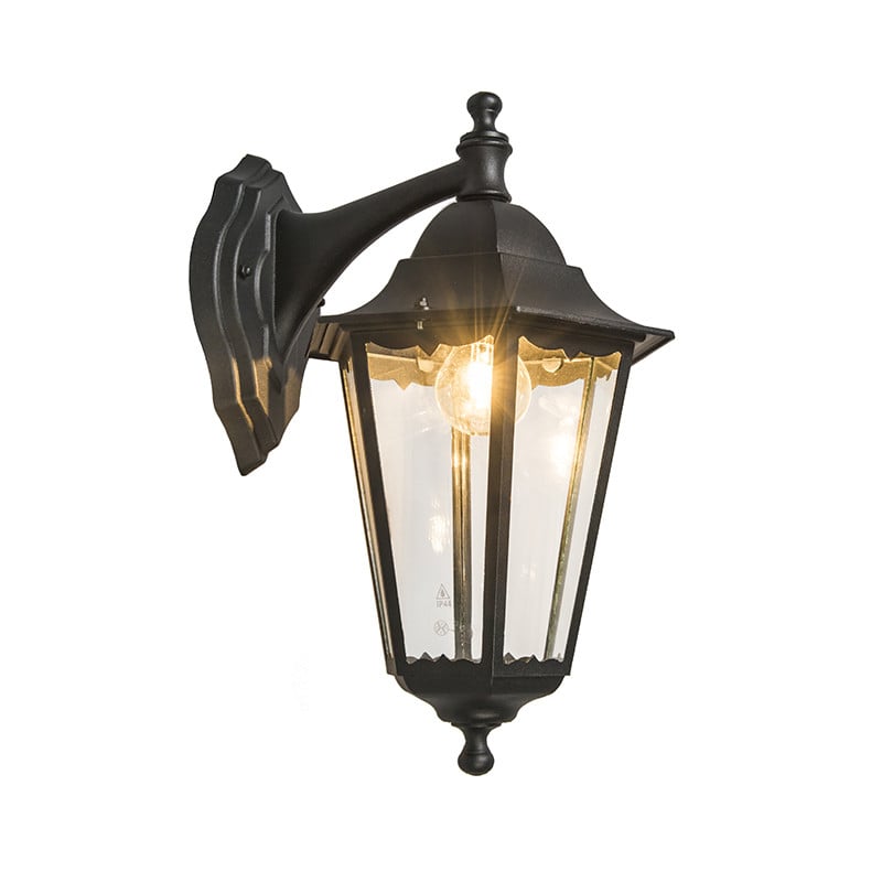 Qazqa New Orleans Klassieke Buiten Wandlantaarn Zwart IP44