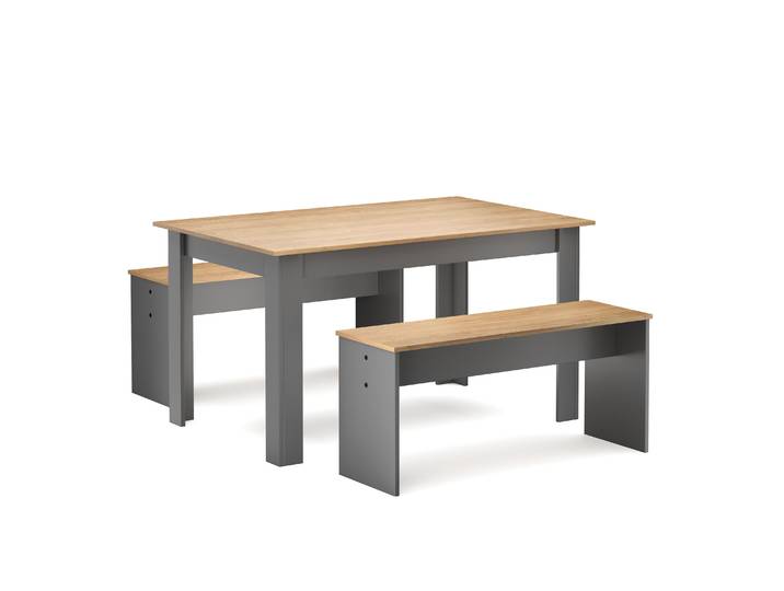 Essgruppe BRENO 3-teilig anthrazit/braun