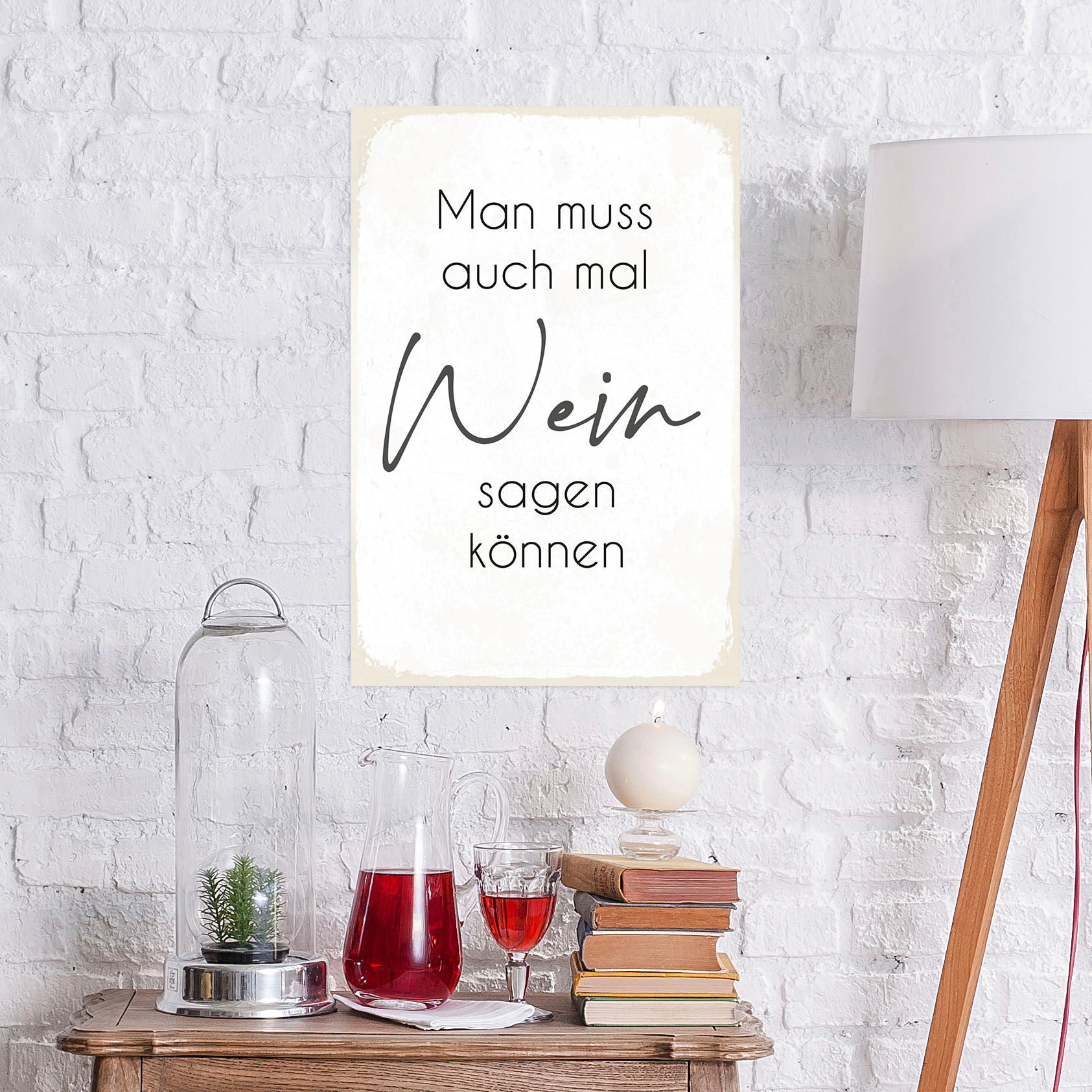 Metallbild QUEENCE "Wein", schwarz (farbe bild(er): schwarz), B:30cm H:20cm, Bilder, Metallbild, Sprüche, Texte, witzig, für die Küche