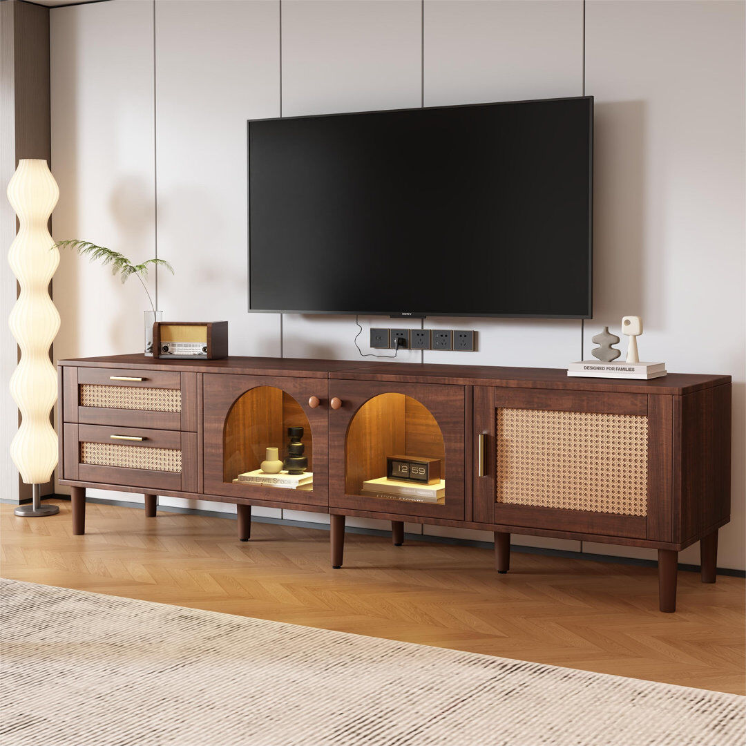 Bay Isle Home Ammaz TV Stand for TVs up to 78" Brown 78"