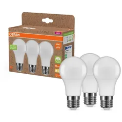 3er Pack OSRAM E27 LED Star Classic A 60 Recycled Plastic 8.5W wie 60W warmweisses Licht