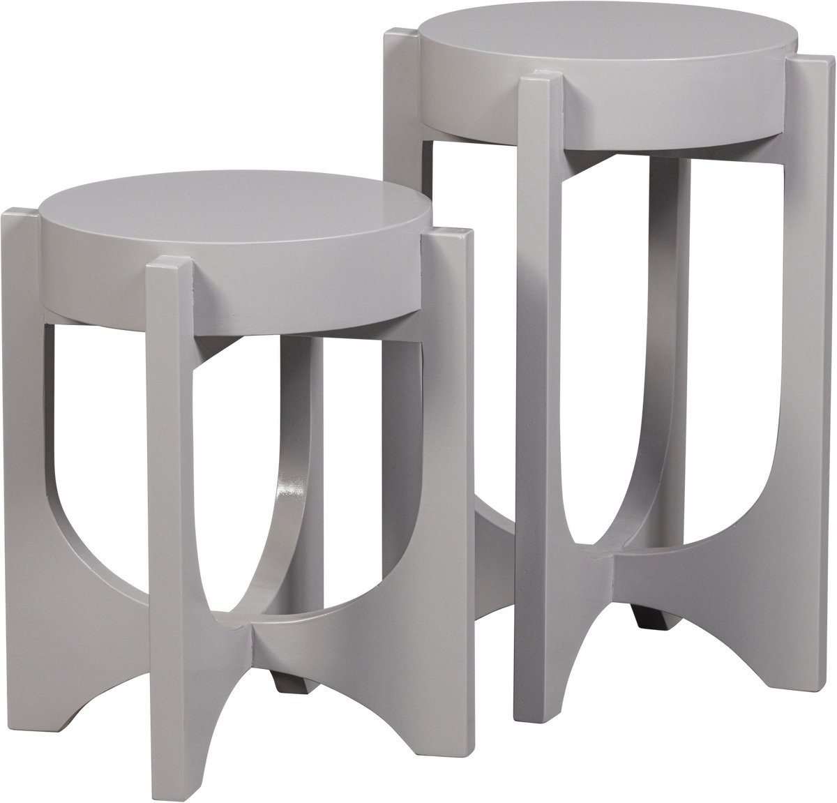 Vtwonen Hold Up Bijzettafel - Mangohout - Warm Grijs - B: 51 cm, D: 35 cm