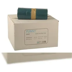 Plock GmbH Müllbeutel Funny - 250 Abfallbeutel - blau - ca. 160 L - Müllsäcke Typ 60 extra