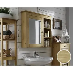 Massivholz »Splash« Badezimmer Spiegelschrank weiss lasiert