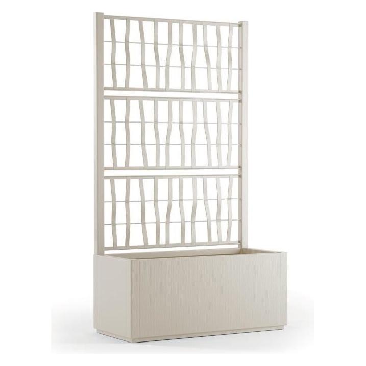 Kerbl Pflanzgefäss Ethica rechteckig 80 cm mit Spalier (80 x 36 x 140 cm) (STEFANPLAST)