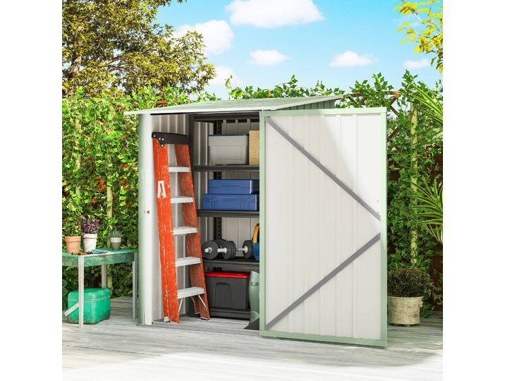 Outsunny Abri Jardin Acier Vert Clair 100x103x160cm