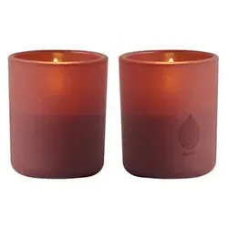 Uyuni LED Glas Stumpenkerze 6x7cm wine red 2er Set