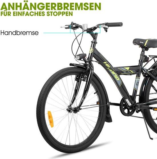 Hiland 24-Zoll-Mountainbike für Kinder (60 cm Radgröße), geeignet für Jungen und Mädchen im Alter von 6-10 Jahren, mit 6 Gängen