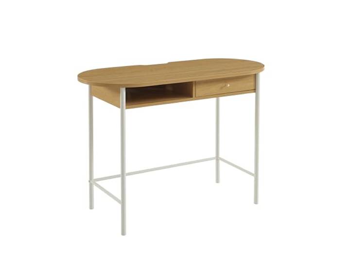 BAÏTA Bureau Gaia 110 cm (Effet chêne et Blanc)