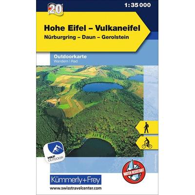 Kümmerly+Frey Outdoorkarte Deutschland 20 Hohe Eifel, Vulkaneifel 1:35.000, Sonstige von , Kümmerly+Frey, 978-3-259-02563-5